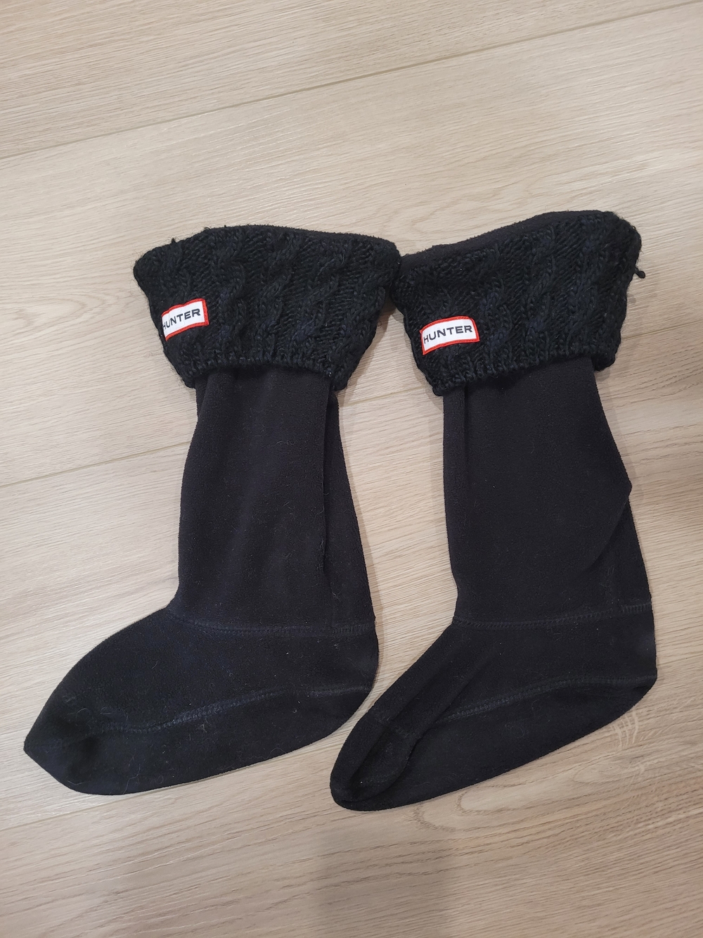 Hunter Black Knit Cuff Boot Liners